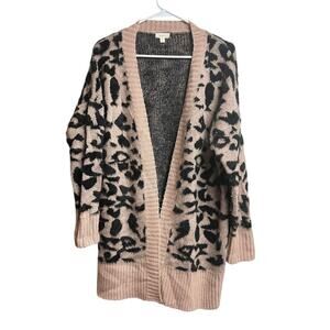 debut Open Front Cardigan from Dreamers by Debut Animal Print Size Small
